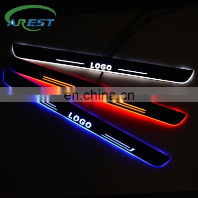 Luminous Car Door Sill Scuff Protector For Peugeot 4007 2008 LED Door Pedal Cover Trim Car Accessories