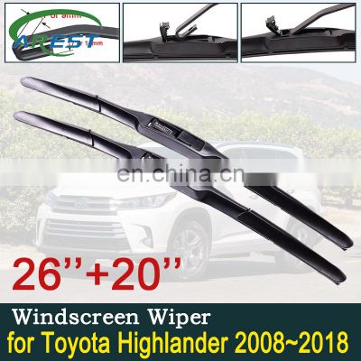 for Toyota Highlander XU40 XU50 Kluger 2008~2018 Car Wiper Blade Windscreen Windshield Wipers Car Accessories 2009 2010 2016