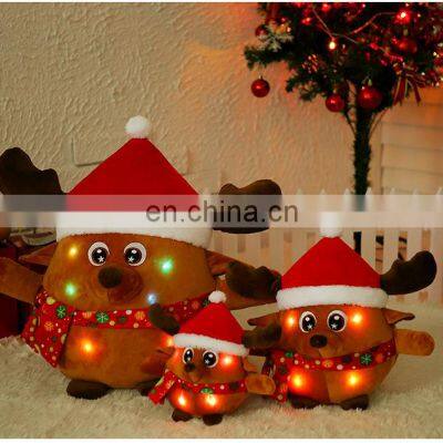 Plush Fast Shipping Shining Concert Singing Santa Claus Elk Doll Plush Toys Children Christmas Presents Gifts photo-3