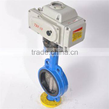 Bundor dn65 150lb turbine body wafer butterfly valve price list turbine actuator wafer butterfly valve