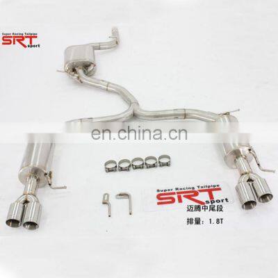 4 Exhaust Tips for Volkswagen VW Magotan Pipe Catback With Quad Double Tip photo-3