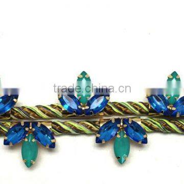 Latest Design Popular Fashion African Beads Jewelry Set Handmade Indian Jewelry Necklace and Earring Bracelet Set photo-3