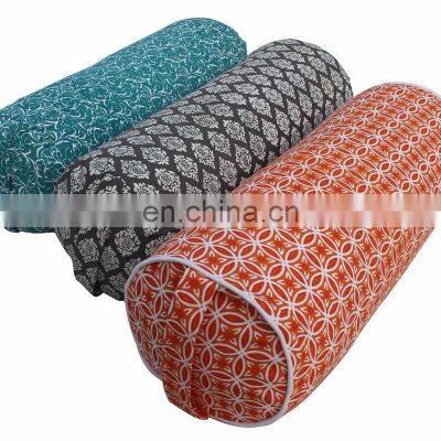 Best for yoga postures Kapok filled bolster pillow with cotton cover