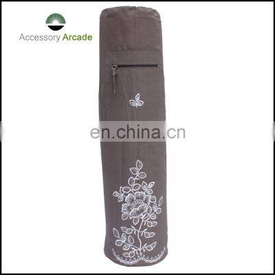 High Quality 100% Cotton Canvas Fabric Yoga Mat Bag Eco Indian Supplier photo-3
