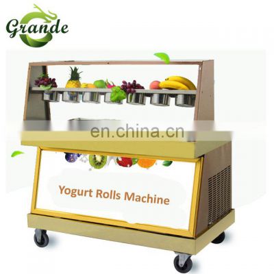 Steel Rolled Ice Cream Cold Plate Machine For Ice Cream Roll Making