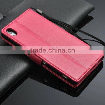 PU Leather Magnetic Flip Case Skin Cover For Sony Xperia Z4 photo-5