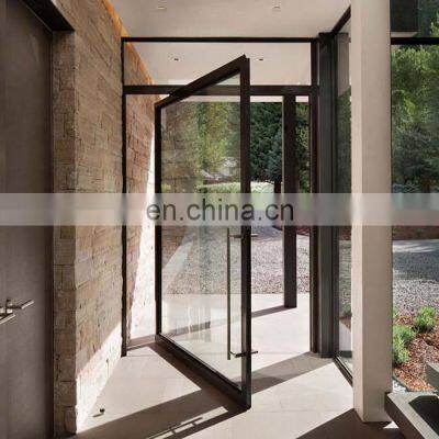 Modern Large Front Commercial Main Entrance Pivot Door Interior Low-E Glass Door