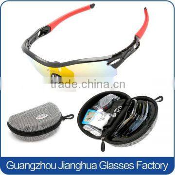 Interchangeable 5 lens professional polarized cycling sunglasses uv400