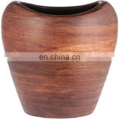 solid wooden flower pots