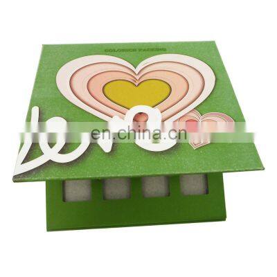 3D View Private Label Cosmetic Eye Shadow Cardboard Packing Oem Makeup Eyeshadow Pan