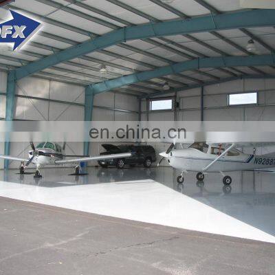 China low cost prefabricated light steel construction steel structure aircraft hangar