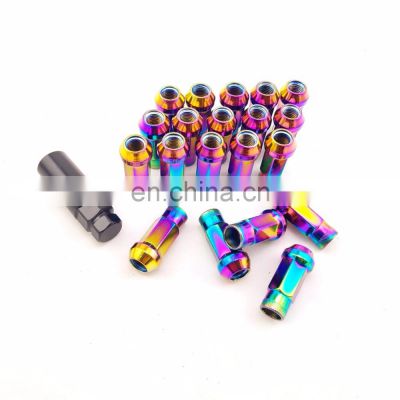 Car Accessories Stainless Steel Forged Steel Open Ended Titanium Blue Car Wheel Nut,Neo Chrome Racing Wheel Lug Nuts