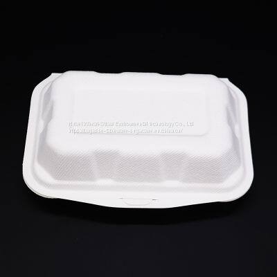 New Hot Disposable Biodegradable 450ML Bagasse Food Box Take Away Sugarcane Container photo-5