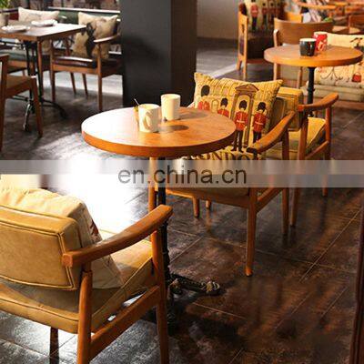 New Design Wholesale Commercial Restaurant Furniture Vintage Wooden Restaurant Dining Set,Bar Cafe Furniture