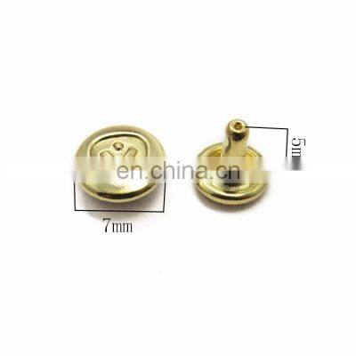 Wholesale 7mm Gold Brass Metal Rivet For Leather Bag photo-3