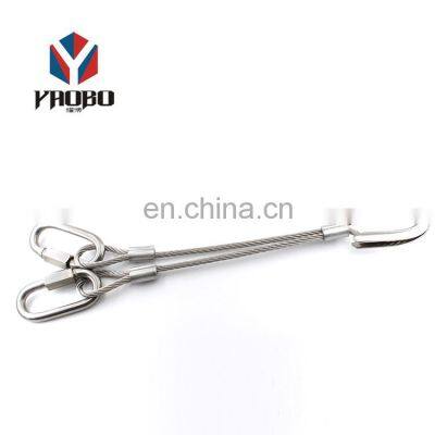 Unique Design Stainless Steel Keychain Key Cable Screw Lock Wire Ring With Screw photo-2