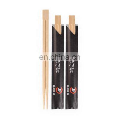 Customized High Quantity Takeaway Black Paper With Printing Disposable Bamboo Chopsticks