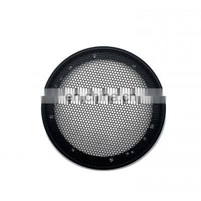 Aluminum micron round hole perforated metal sheet speaker grille mesh