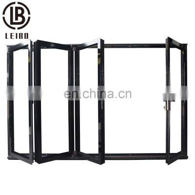 Residential medium stile aluminum accordion elevation folding door