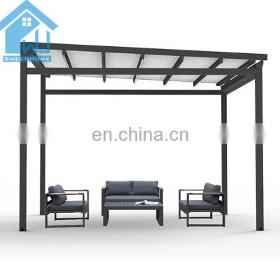 Outdoor waterproof sunshade pergola canopy restaurant balcony motorized patio retractable awning tent