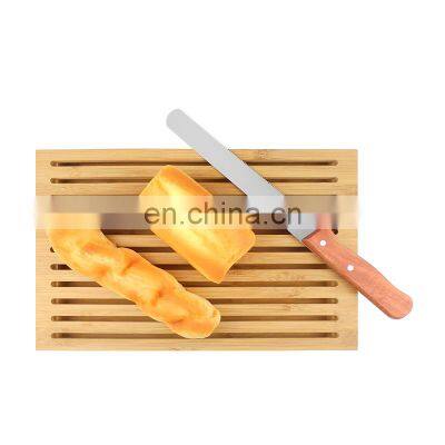 Kitchen Bamboo Bread Slicer Adjustable Bread Cutting Guide Foldable Bread Cutter For Homemade