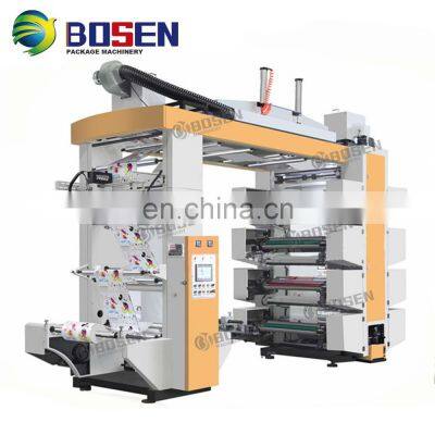 High Quality 8 colors Flexo Printing Machine For plastic film bag