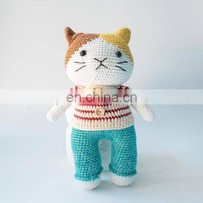 Hot Crochet Amigurumi Cute Cat Doll Handmade Kid's Toy crochet toy for baby Vietnam Supplier Cheap Wholesale