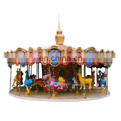 Carousel kiddie ride game machine amusement ride merry go round animal carousel for sale