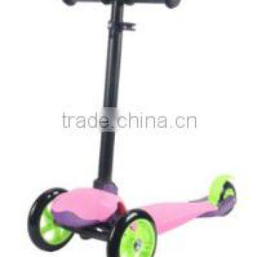 best selling 3 wheel foldable kids kick scooter with plastic deck