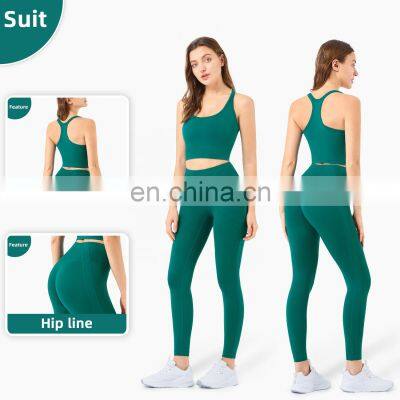 ECO Fabric Longline Racer Back Padded Sports Bra For Women Fitness Workout Toga Crop Tops