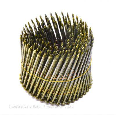 1 1 4 Yellow Iron Metal Screw Wire Coil Roofing Nail for Wooden Pallet photo-2