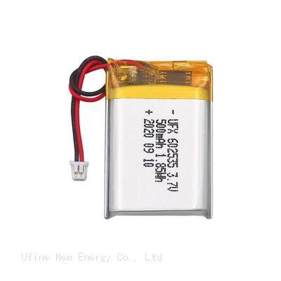 China Lithium Cell Factory Wholesale Rechargeable Battery UFX 602535 500mAh 3.7V For Medical Equipment