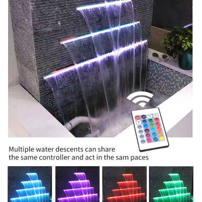 Swimming Pool Waterfall Wall Water Fountain Decoration Sheer Acrylic photo-5