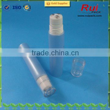 15ml PE tube with rhree metal roll on ball and screw cap