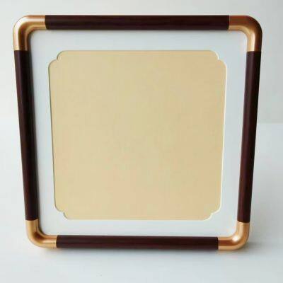 25*25cm Square Xuan Paper Painting Hardcard Border Protection Rounded Corners Rosewood Wooden Frame photo-3