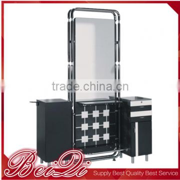 hair salon equipment classic style metal practical salon mirror makeup & hair cutting salon mirror table