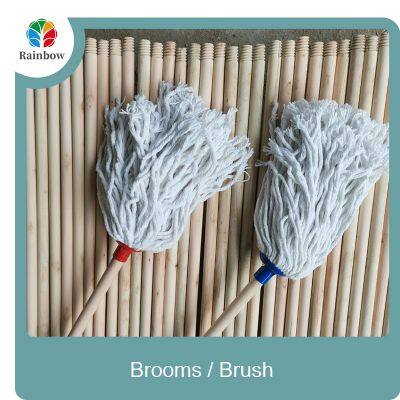 Indoor Cleaning Sweeping Plastic Mop With Wooden Handle