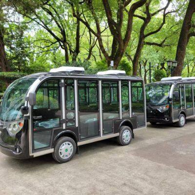 11-seater fully enclosed sightseeing electric vehicle for scenic spots, farms, hotels, ecological parks, factory areas, property developments and reception purposes