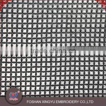 Factory welcome custom black indian voile polyester elastane fabric mesh with hole