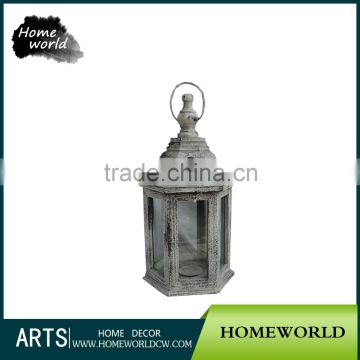 Outdoor Windproof Glass Wood Hot Sale Vintage Grave Lantern