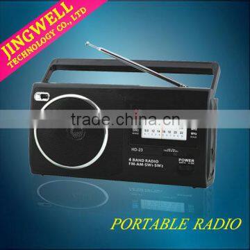 Portable Fm Am Sw 4 Bands Radio With Mp3 Player