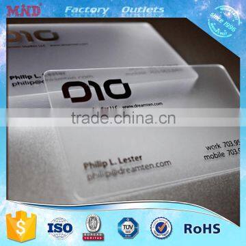 MDC30 CMYK Full Color Plastic Clear Card/ Transparent Card/ Transparent Business Card photo-6