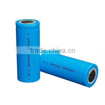 IFR26650E Li-FePO4 battery with 3000mAh for electric bike