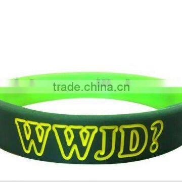 Double color Laser Silicon Bracelet