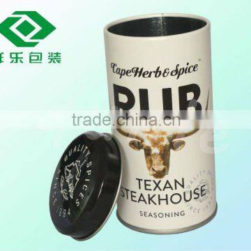 small round seasoning tin can manufacturer