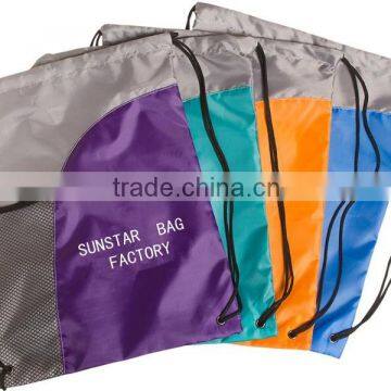 Customized recycled drawstring bag polyester