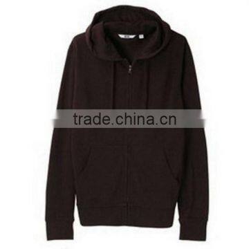 custom high quality wholesale men black hoodie with zip