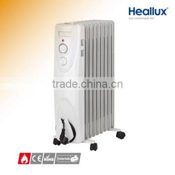 Electric thermal oil filled radiator heater with thermostat