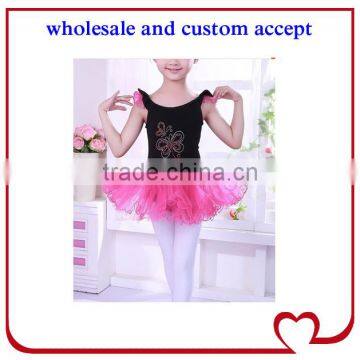 Latest Fashion Short Sleeve Girl Ballet Leotard Fairy Girl Ballet Tutu Dresses Pink photo-2