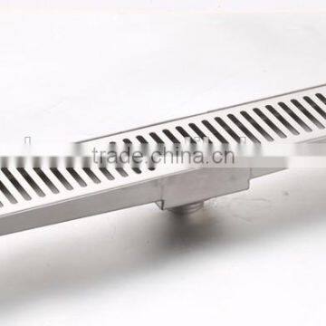 Audemar E Series Stainless Steel Straight Edge Sloped Channel Base Shower Floor Grating Drain